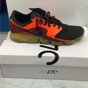 Nike Kids Air Max 270 Black and Orange Sneakers